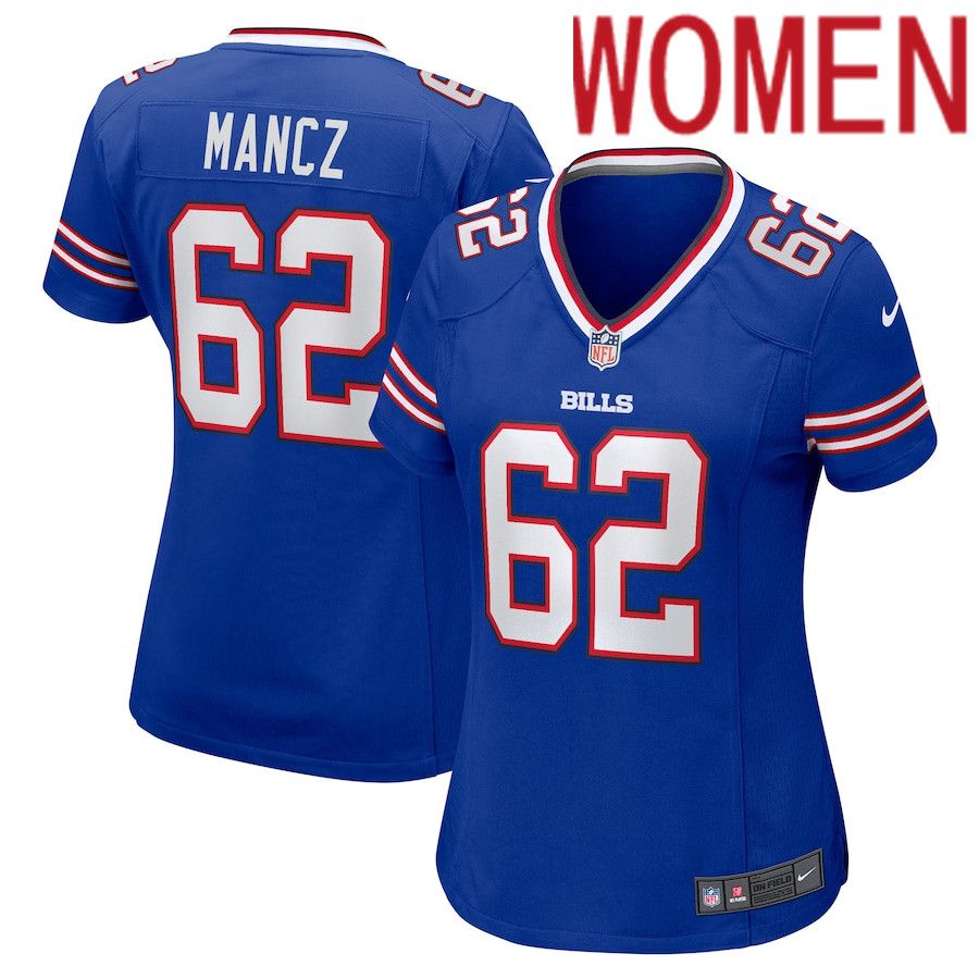 Women Buffalo Bills 62 Greg Mancz Nike Royal Game NFL Jersey